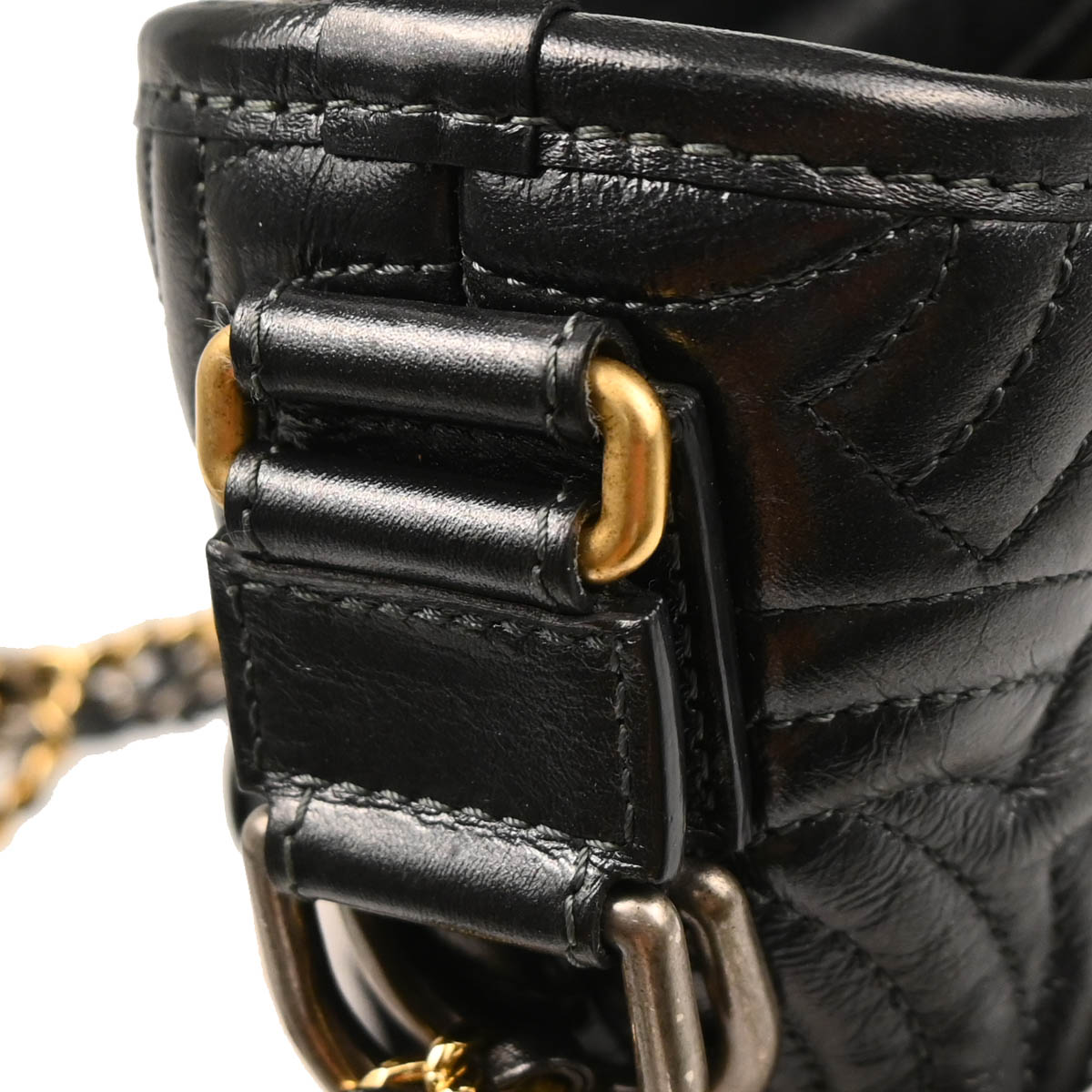 Chanel 2019 Black Lambskin Calfskin Small Gabrielle Shoulder Bag