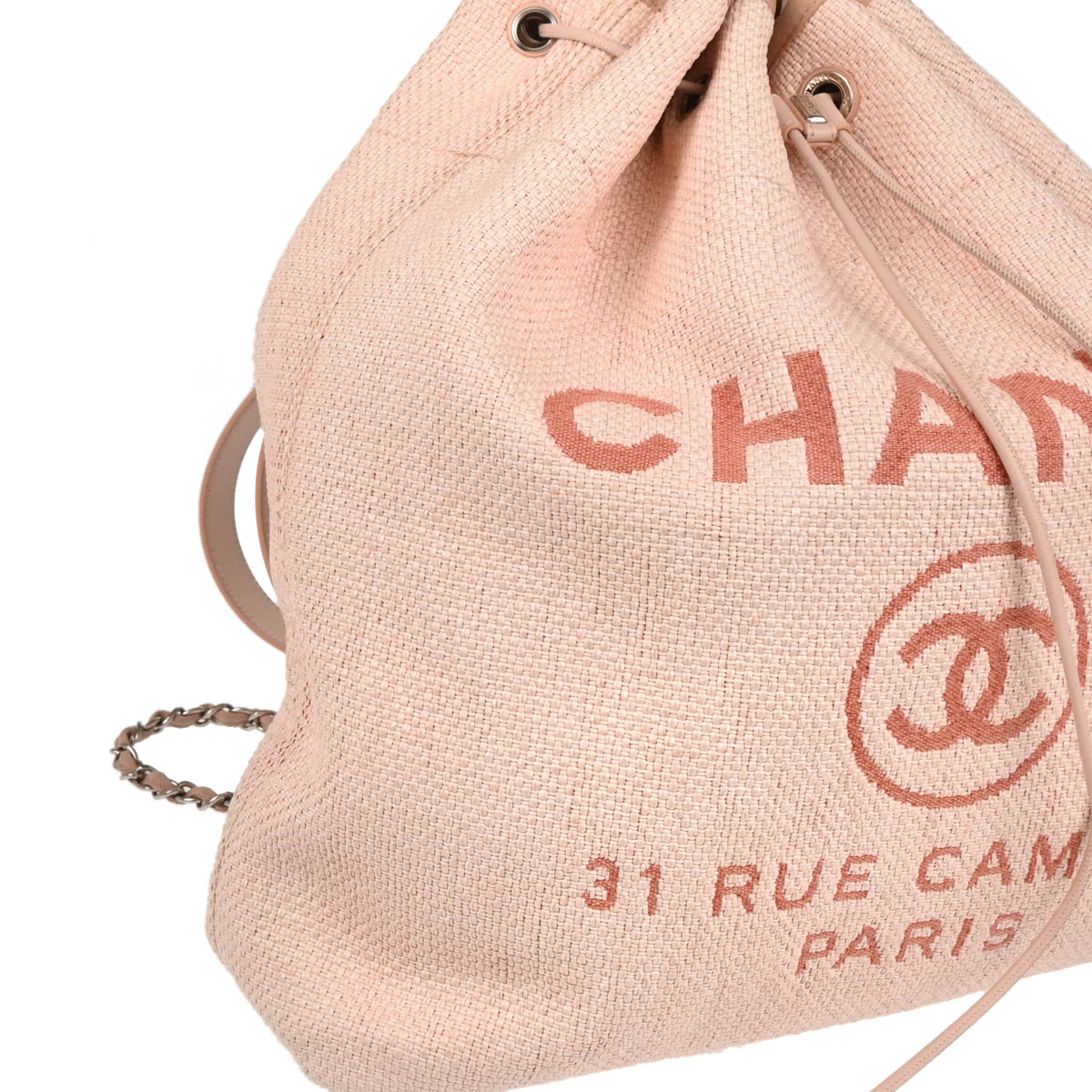 Chanel Pink Deauville Bucket Backpack