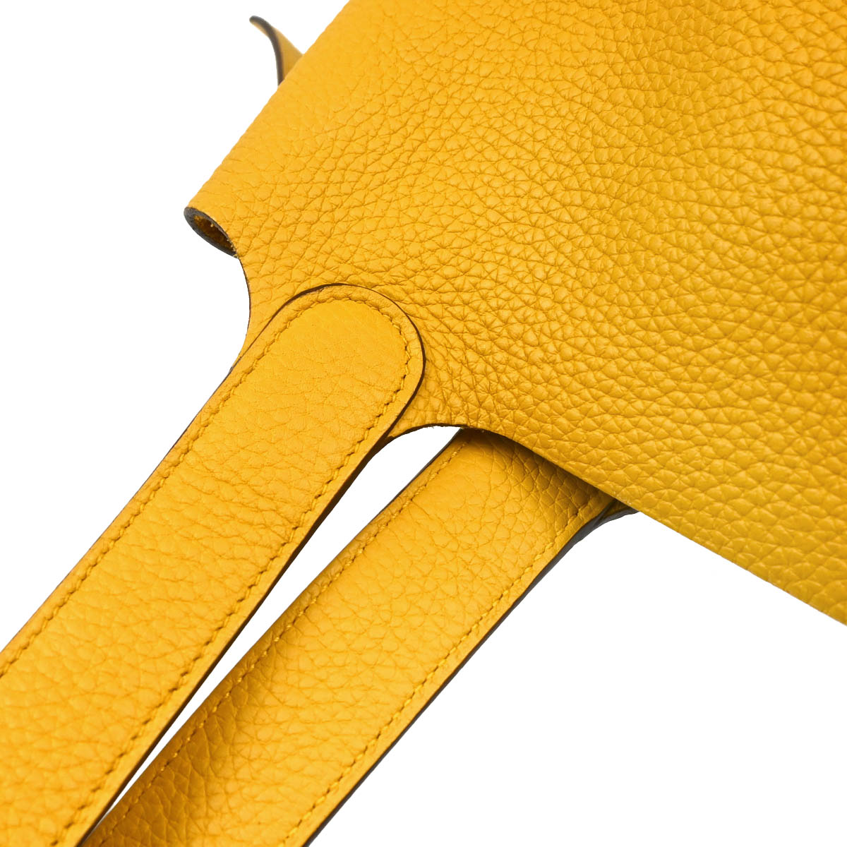 Hermes Jaune Taurillon Clemence Picotin Lock 22 MM Handbag