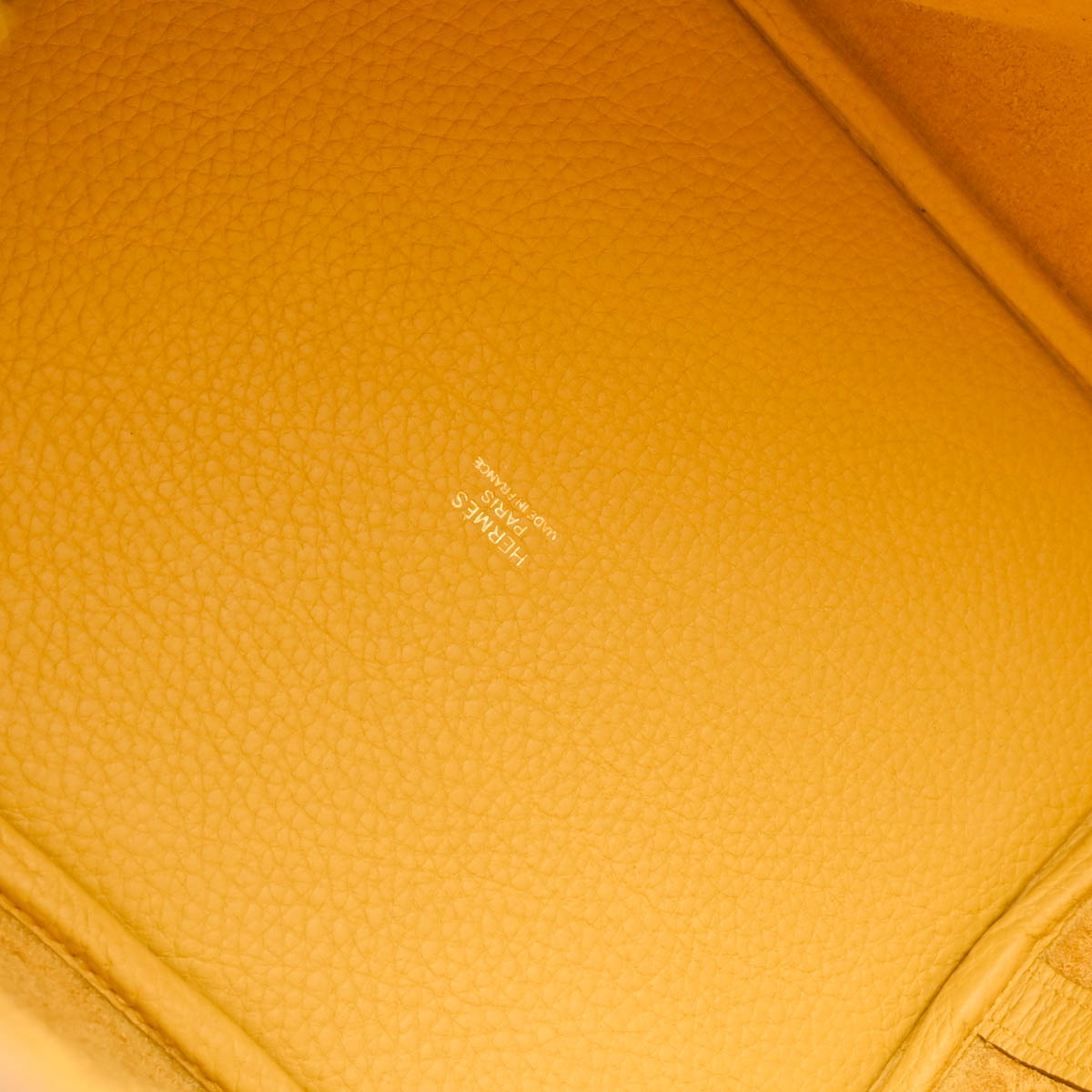 Hermes Jaune Taurillon Clemence Picotin Lock 22 MM Handbag