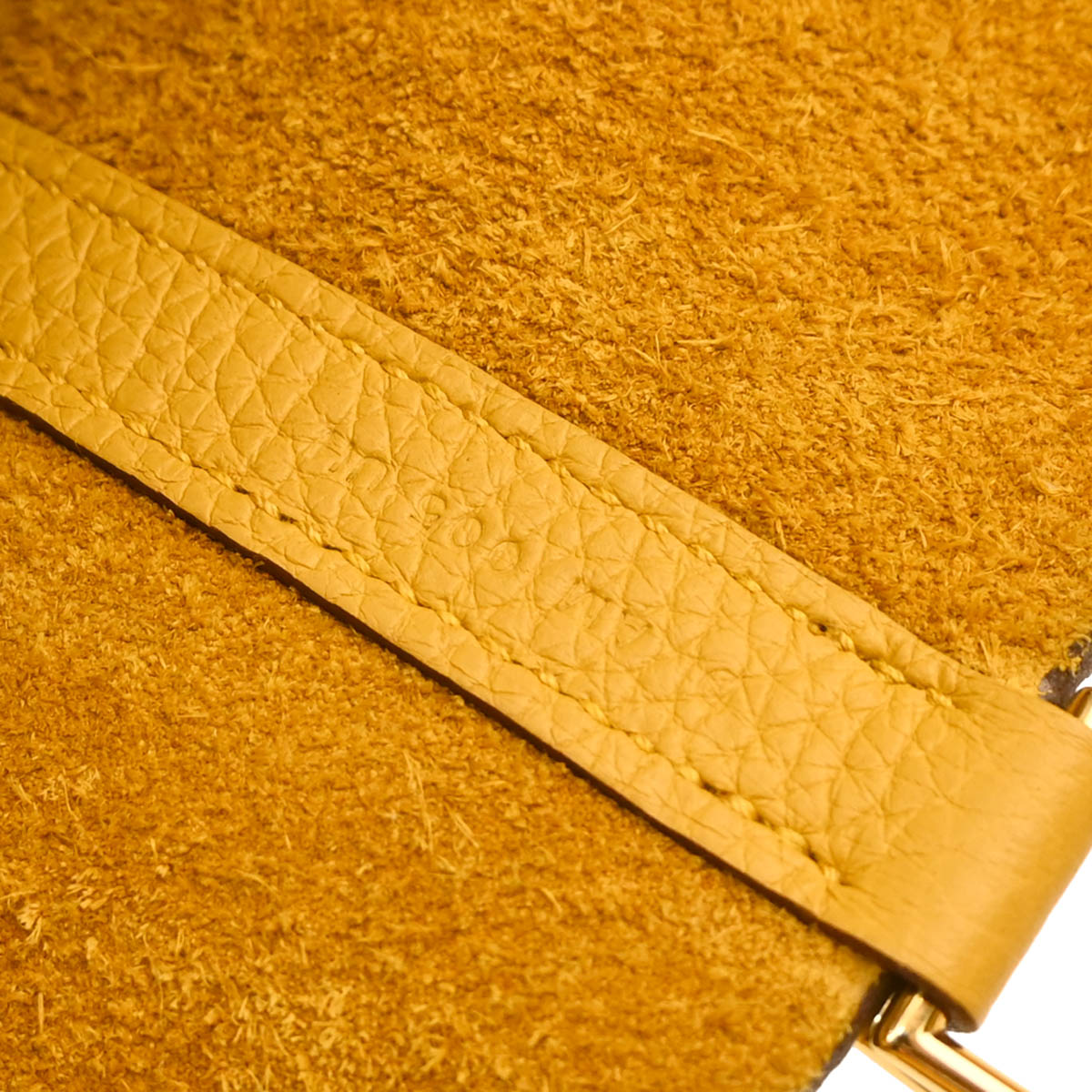Hermes Jaune Taurillon Clemence Picotin Lock 22 MM Handbag