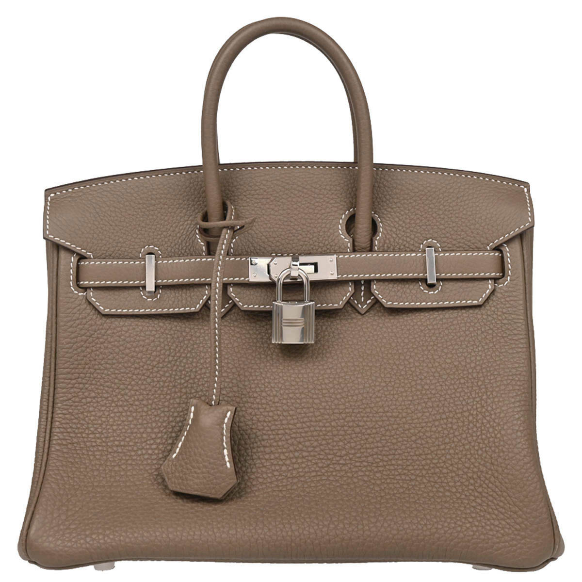 Hermes Etoupe Togo Birkin 25 Handbag