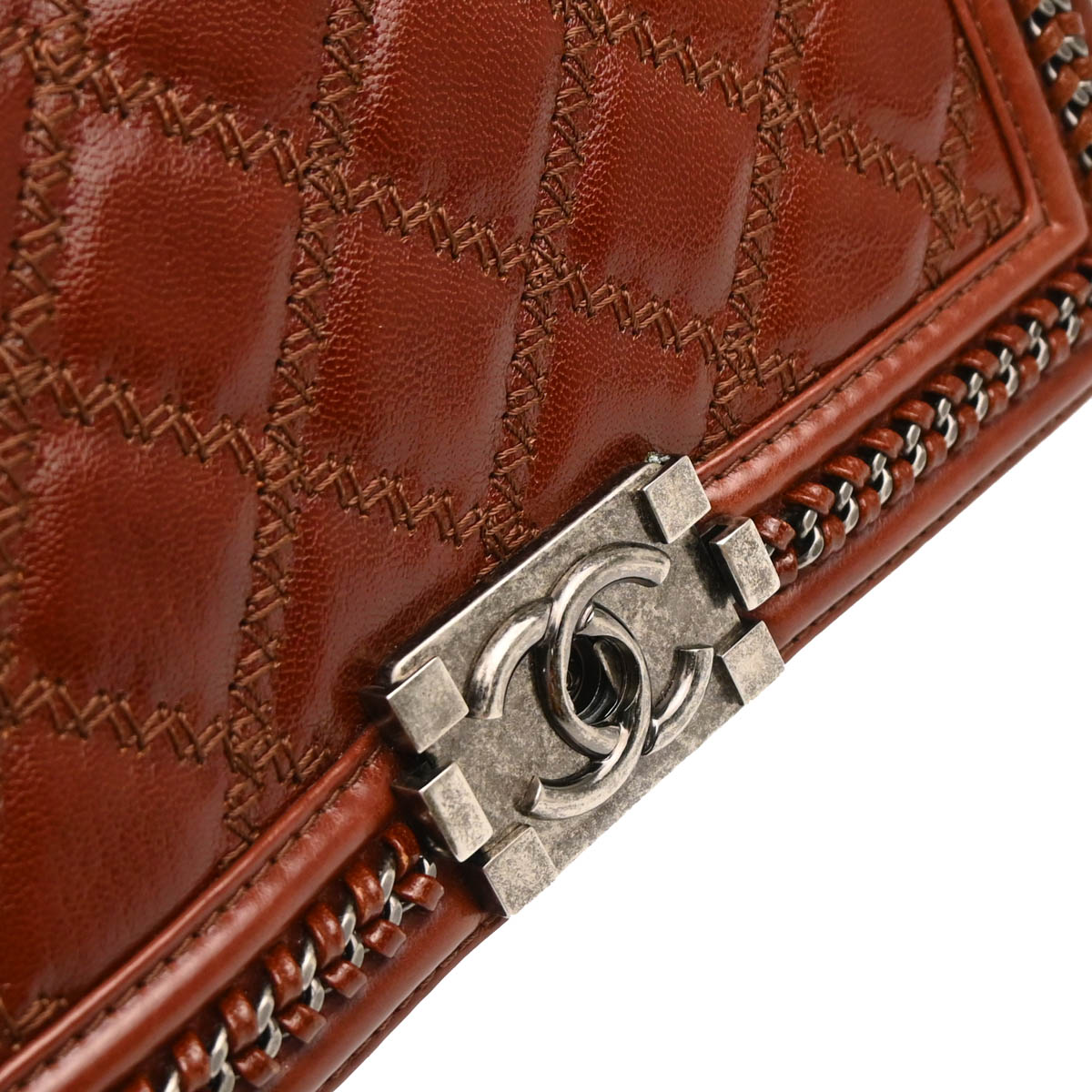 Boy Chanel 2015-2016 Bordeaux Calfskin Medium 2way Shoulder Bag Handbag