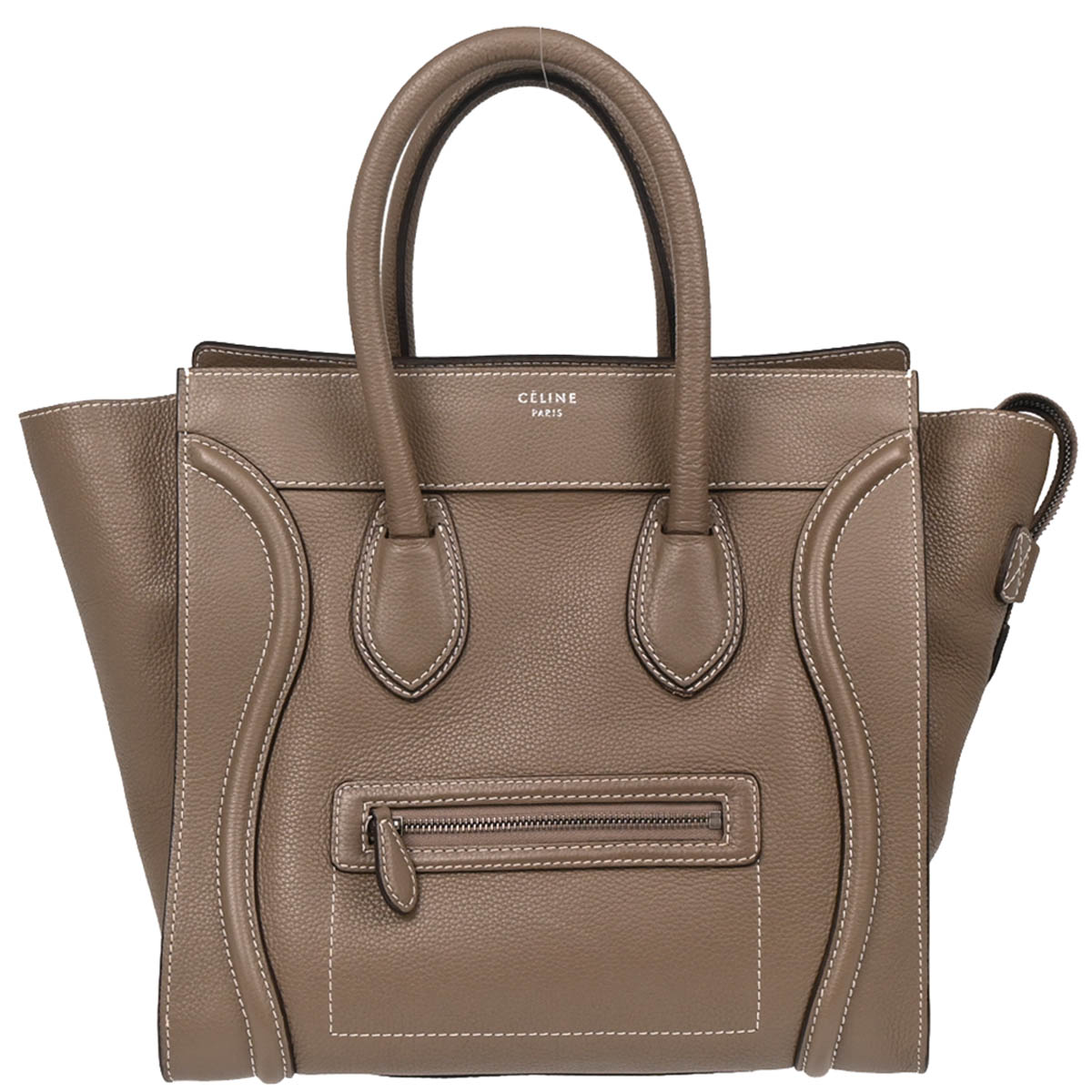 Celine Brown Leather Mini Luggage Handbag