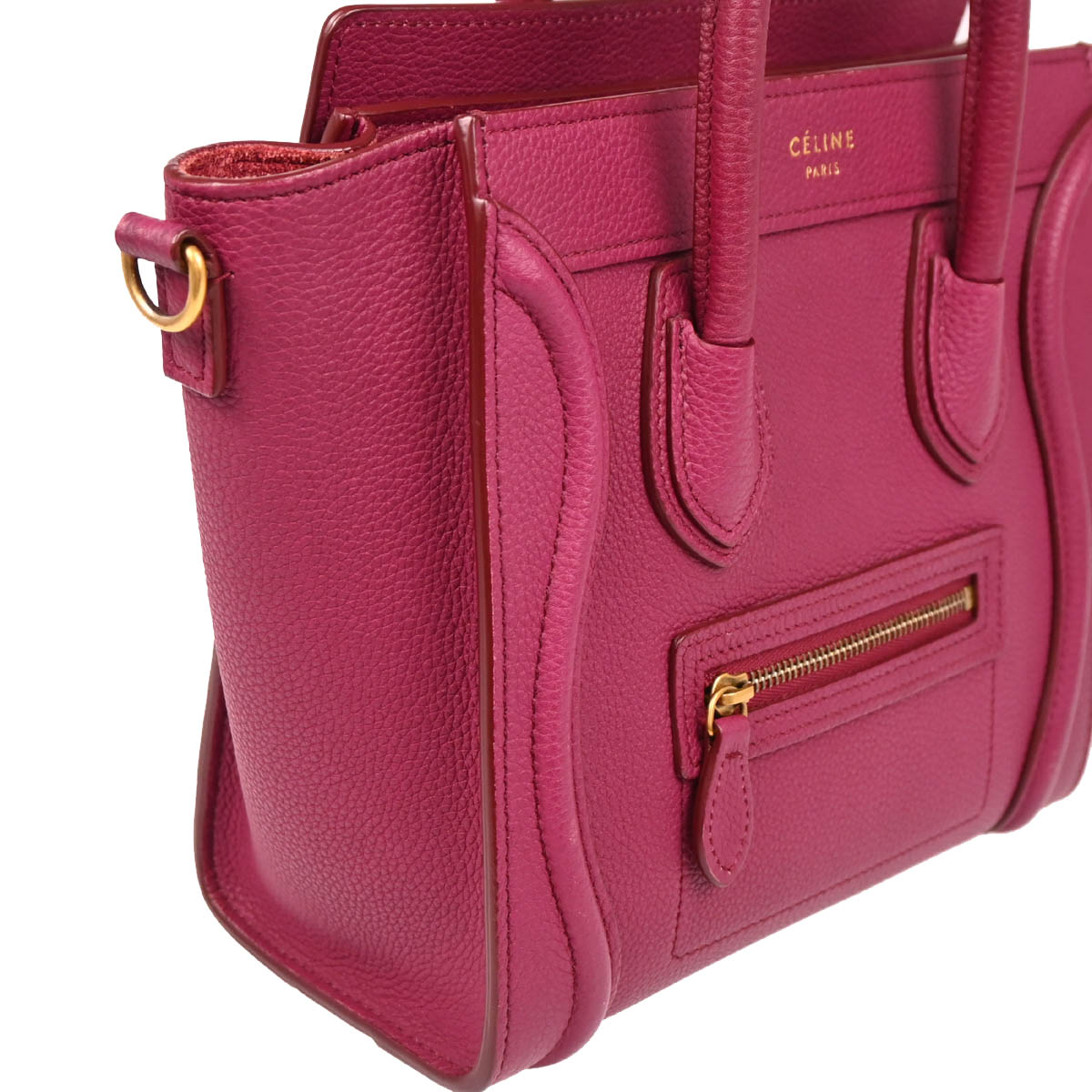 Celine Purple Nano Luggage 2way Shoulder Handbag