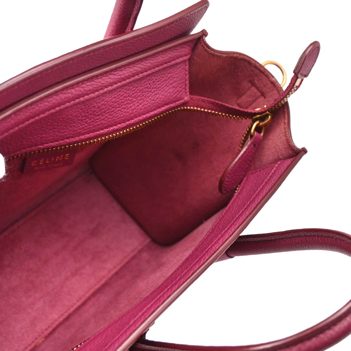 Celine Purple Nano Luggage 2way Shoulder Handbag