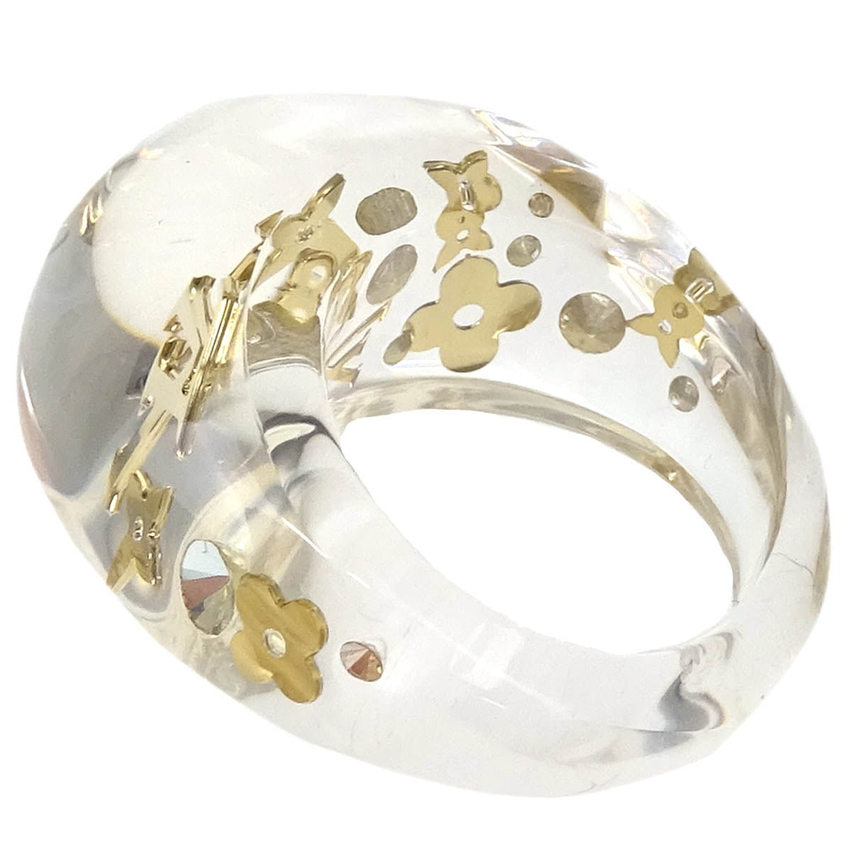 Louis Vuitton Clear Burg Inclusion Ring M65863 #L #56