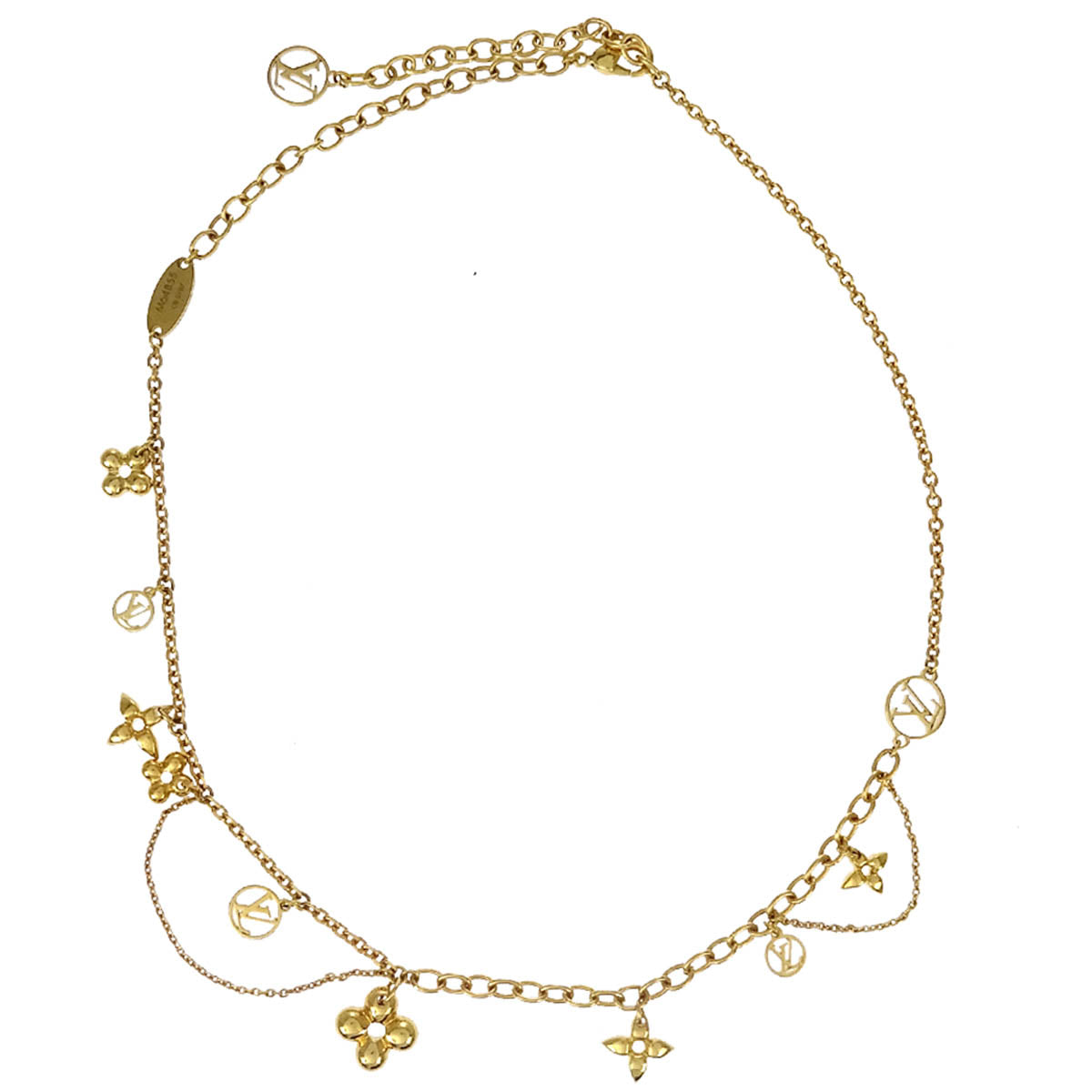 Louis Vuitton Gold Monogram Collier Blooming Necklace M64855