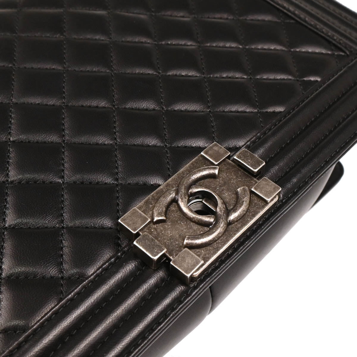 Boy Chanel 2017-2018 Black Lambskin Medium Shoulder Bag