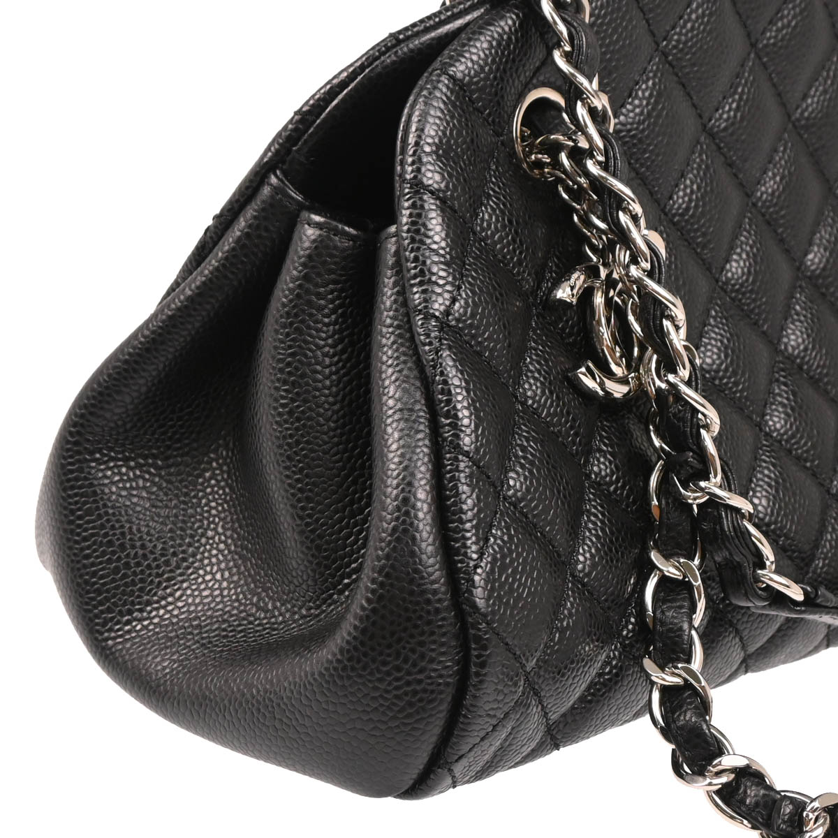 Chanel Black Caviar Medium Mademoiselle Bowling Bag