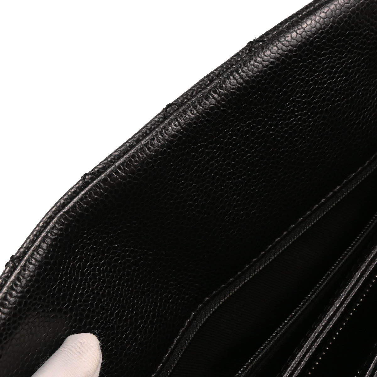 Chanel Black Caviar Medium Mademoiselle Bowling Bag