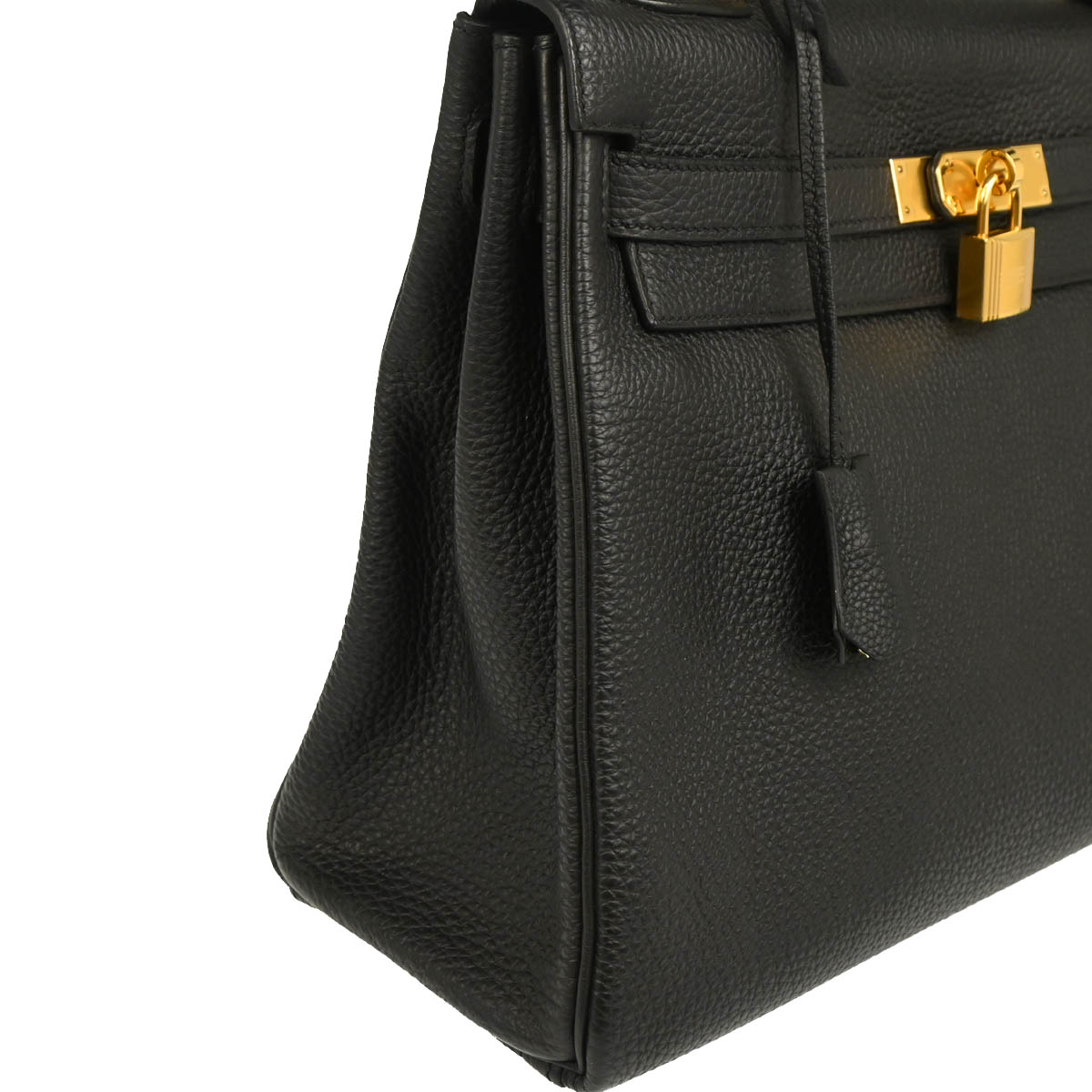 Hermes Black Togo Kelly 32 Retourne 2way Shoulder Handbag