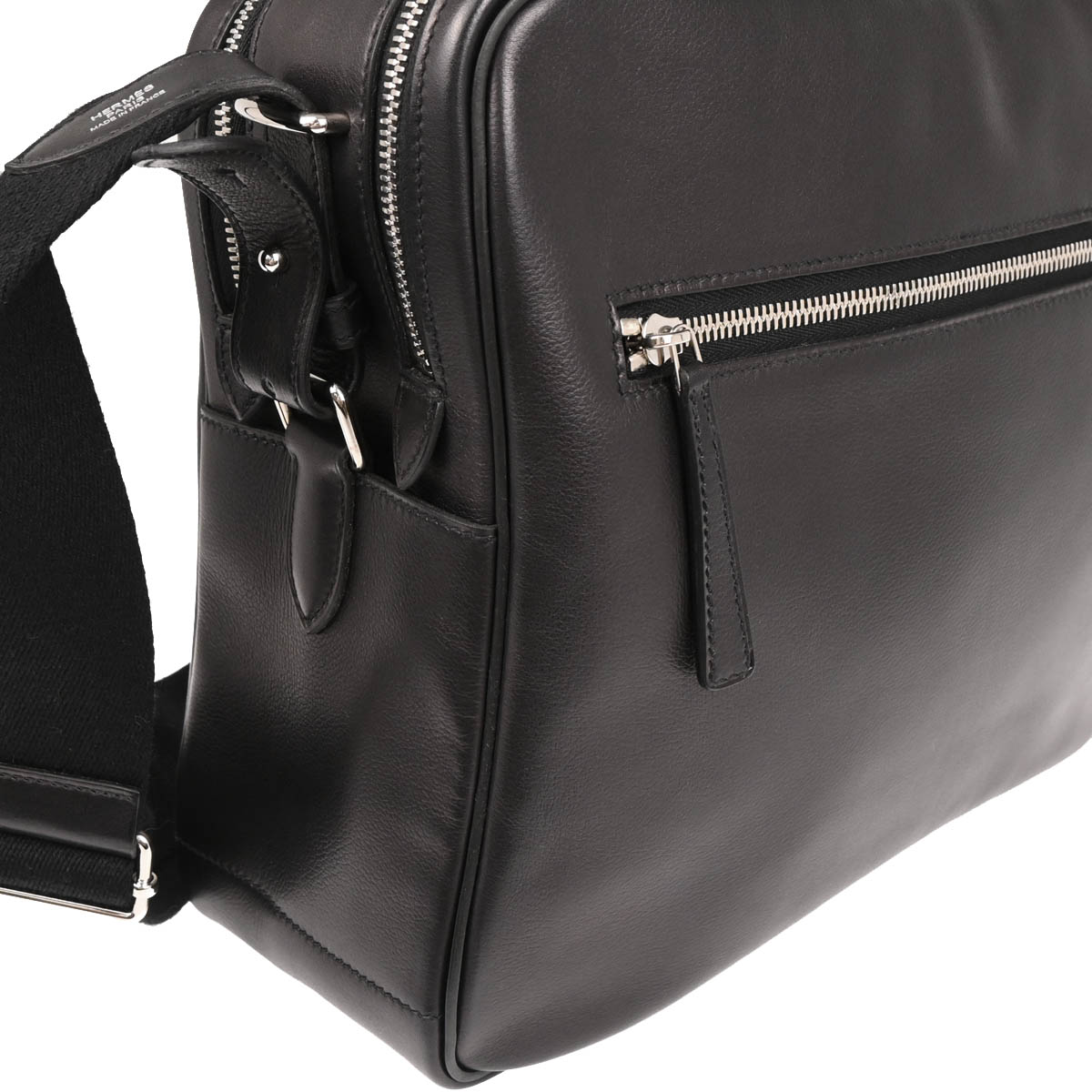 Hermes Black Evergrain Sac Hebdo Reporter Messenger Bag