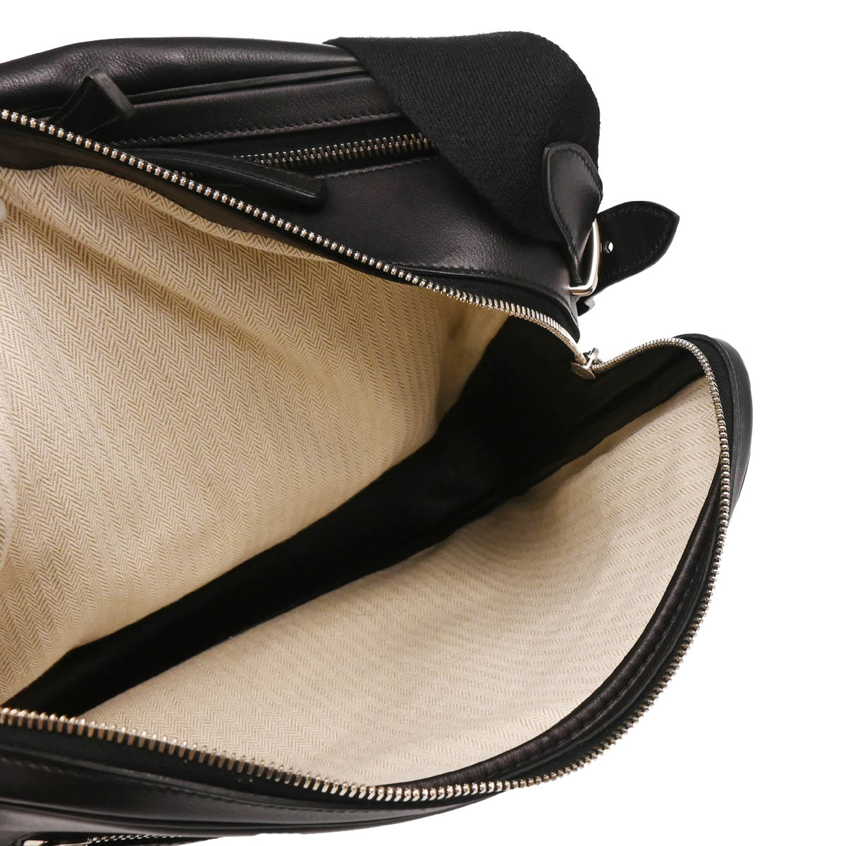 Hermes Black Evergrain Sac Hebdo Reporter Messenger Bag