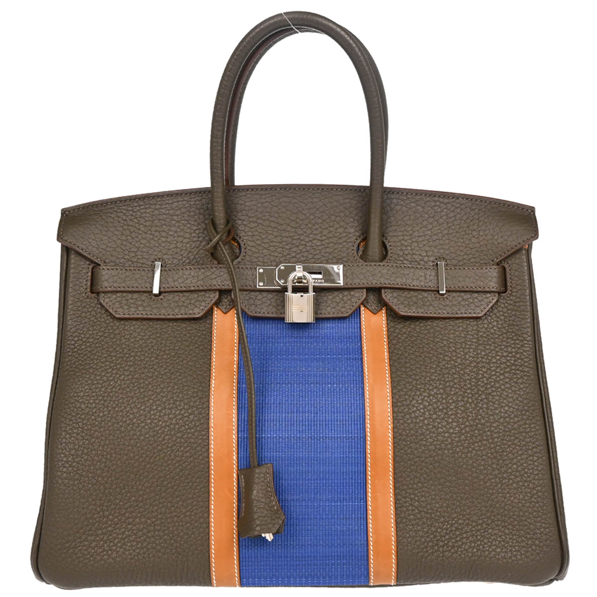 Hermes Vert Bronze Fjord Birkin Club 35 Handbag