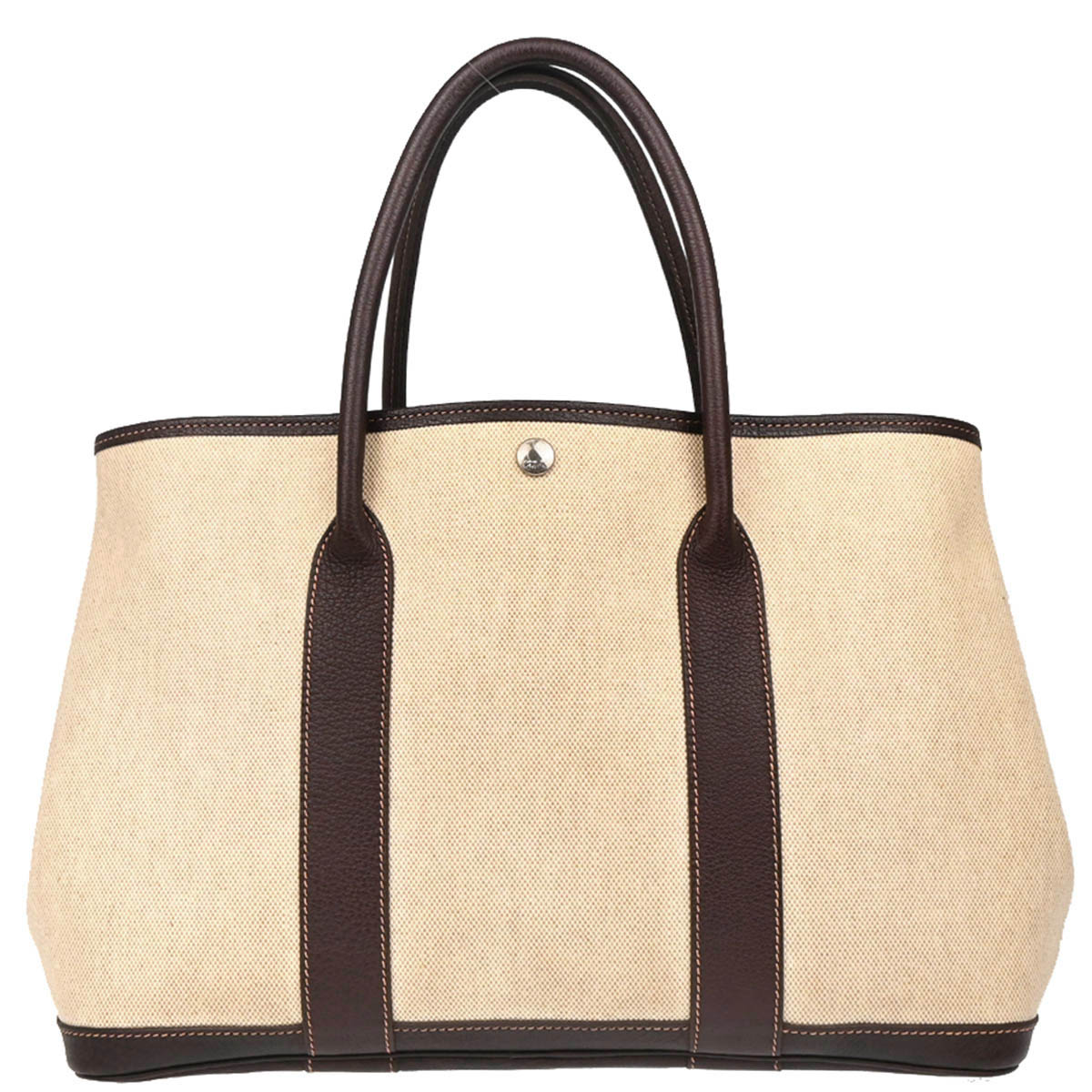 Hermes Beige Toile H Negonda Garden Party 36 PM Tote Handbag