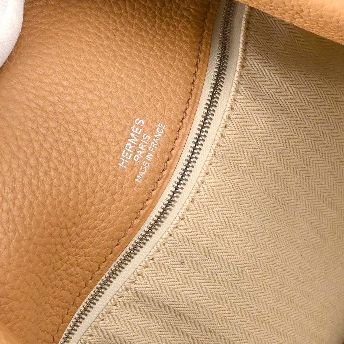 Hermes 2010 Ocre Taurillon Clemence Thar Tote Shoulder Bag