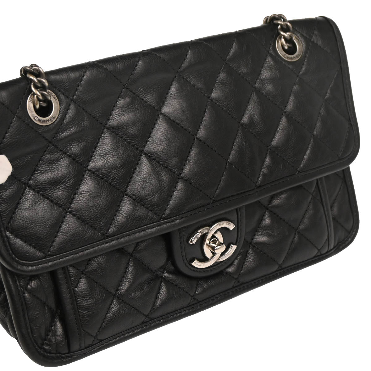 Chanel 2014-2015 Black Calfskin French Riviera Shoulder Bag