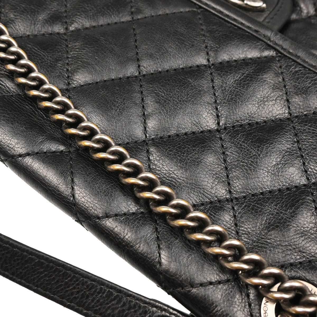 Chanel 2014-2015 Black Calfskin French Riviera Shoulder Bag