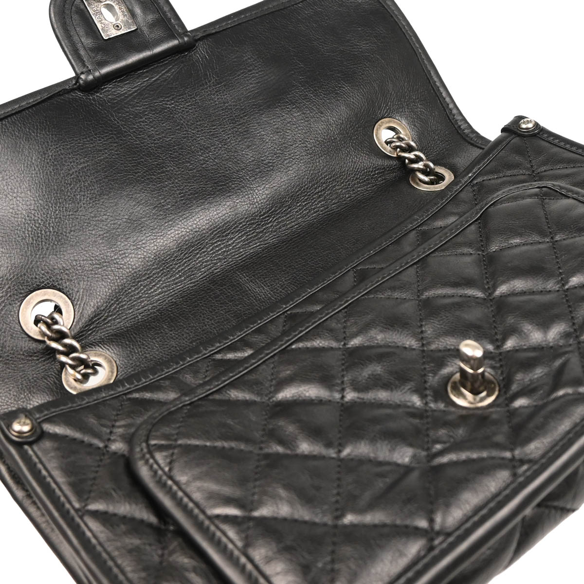 Chanel 2014-2015 Black Calfskin French Riviera Shoulder Bag