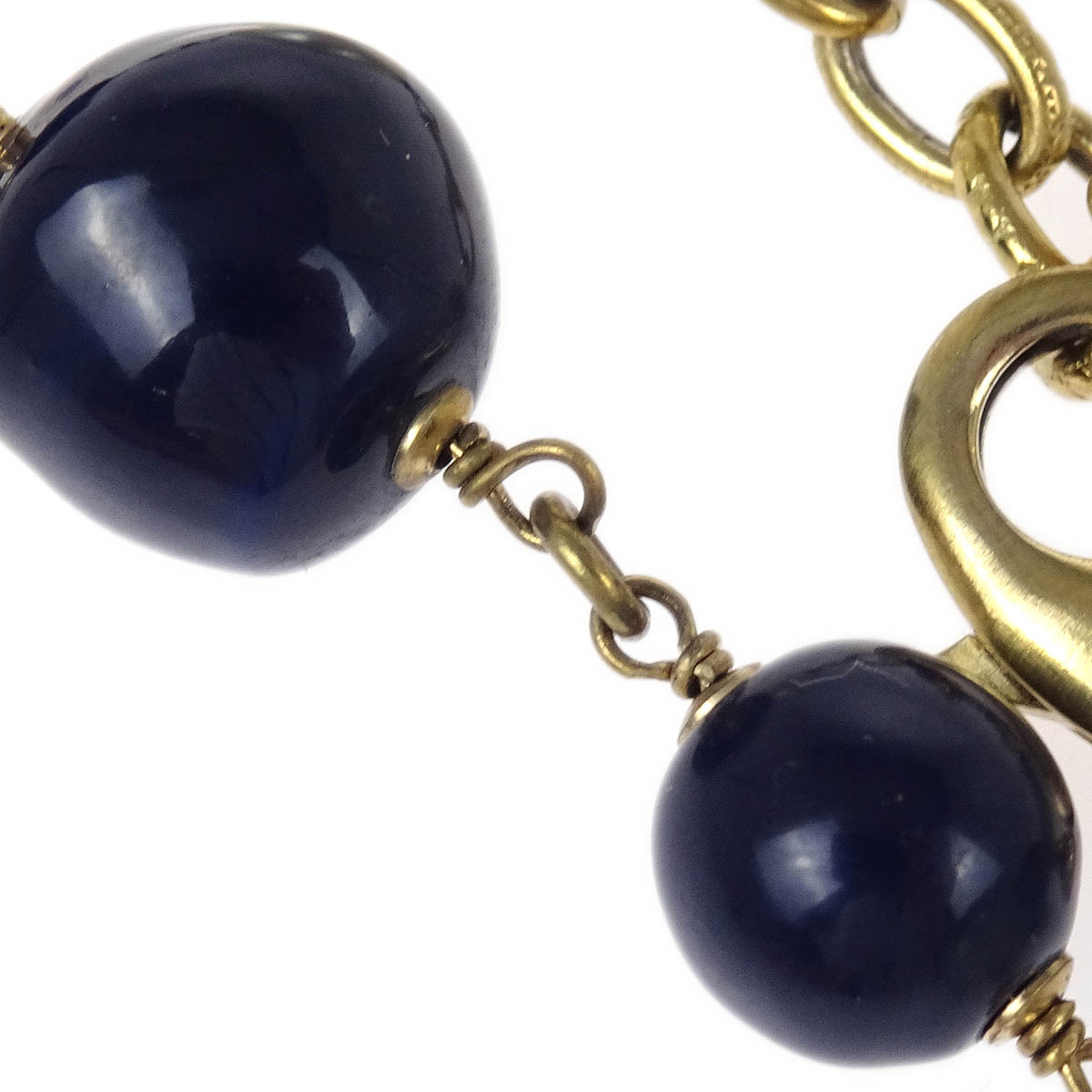 Chanel CC Chain Bracelet Gold Costume Pearl 10C
