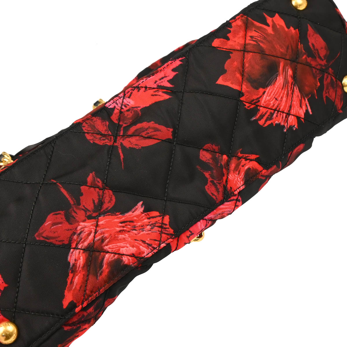 Prada Black Red Nylon Shoulder Bag