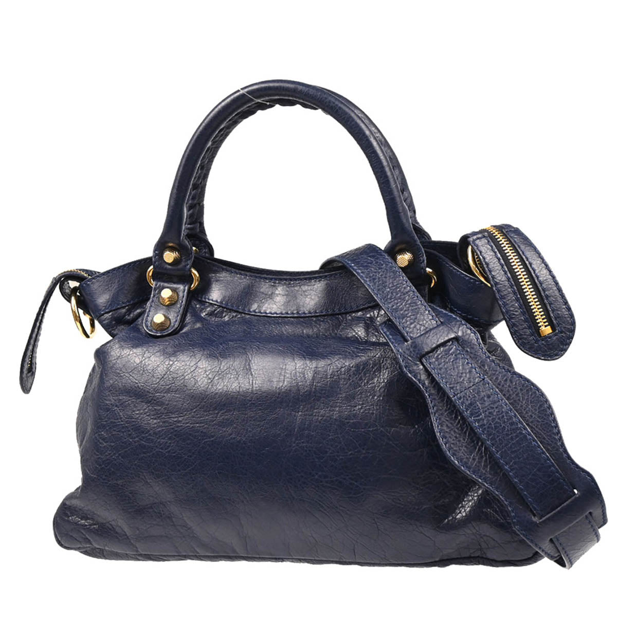 Balenciaga Navy Giant Town 2way Shoulder Handbag