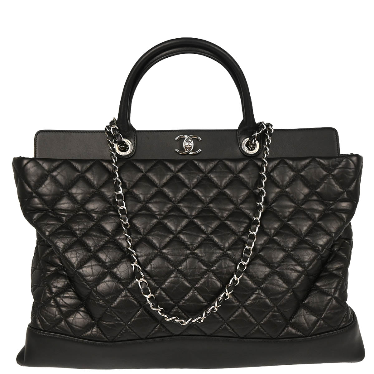 Chanel 2011 Black Calfskin Portobello Tote Bag