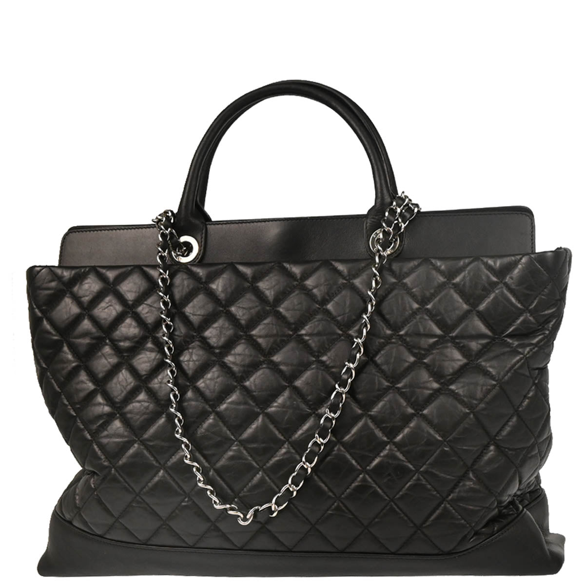Chanel 2011 Black Calfskin Portobello Tote Bag