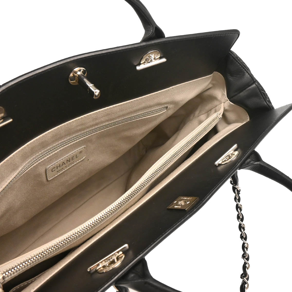 Chanel 2011 Black Calfskin Portobello Tote Bag