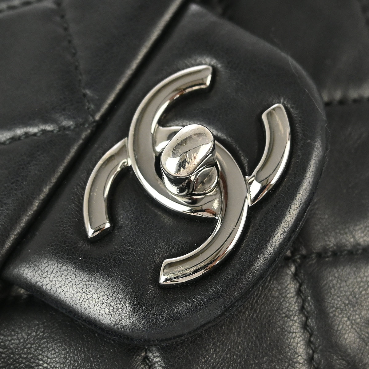 Chanel Black Lambskin Hula Hoop Large Handbag