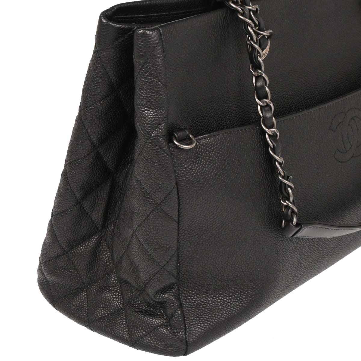 Chanel 2016-2017 Black Caviar 2way Shoulder Handbag