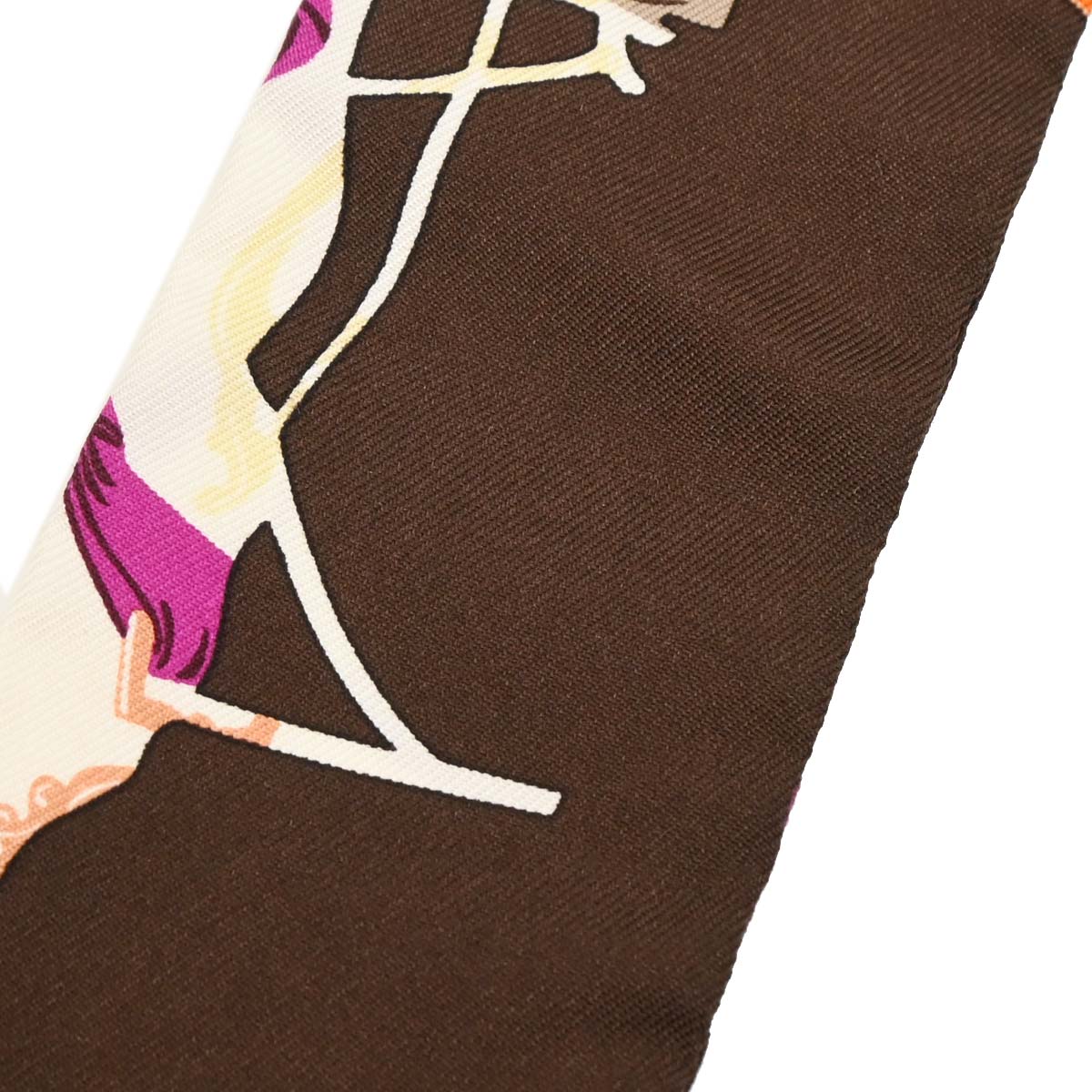 Hermes Twilly Scarf Bag Handle Accessories Brown