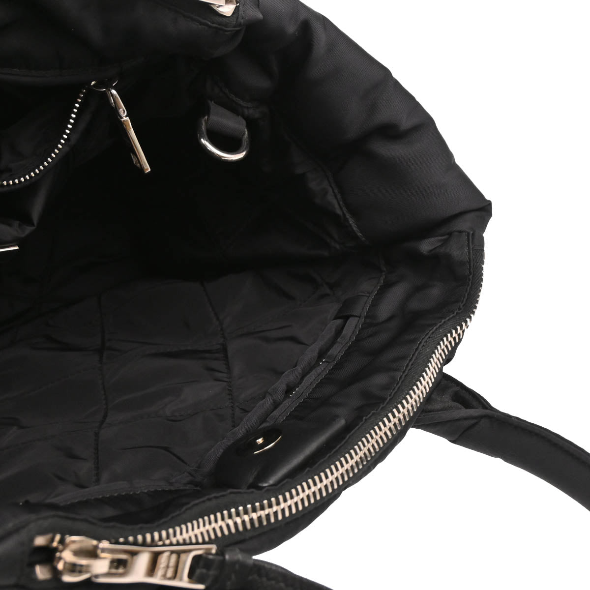 Prada Black Nylon Bomber Tote Bag