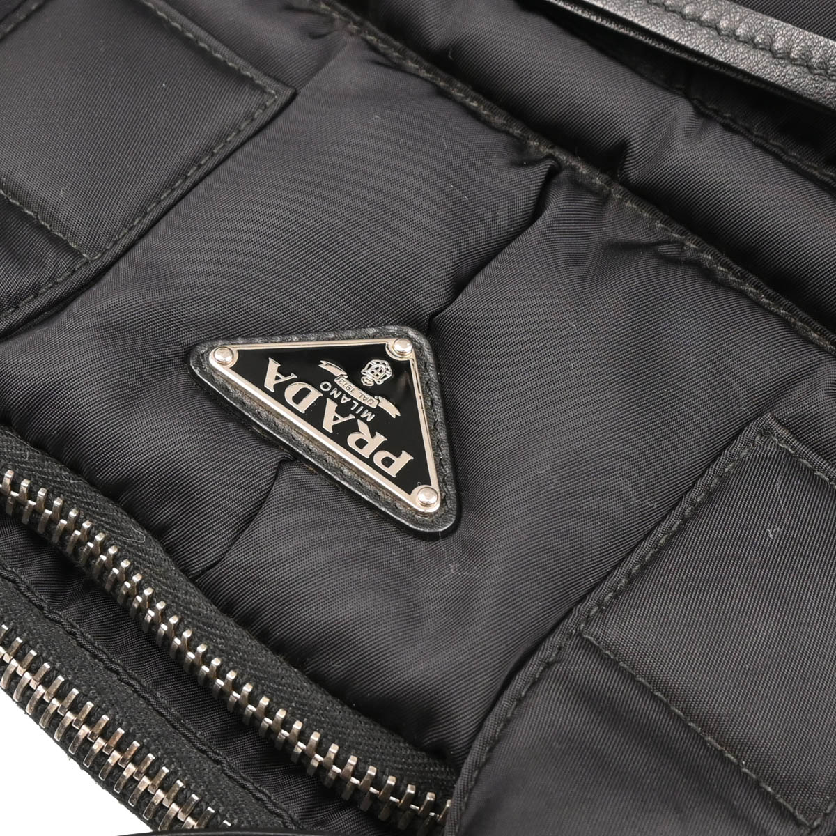 Prada Black Nylon Bomber Tote Bag
