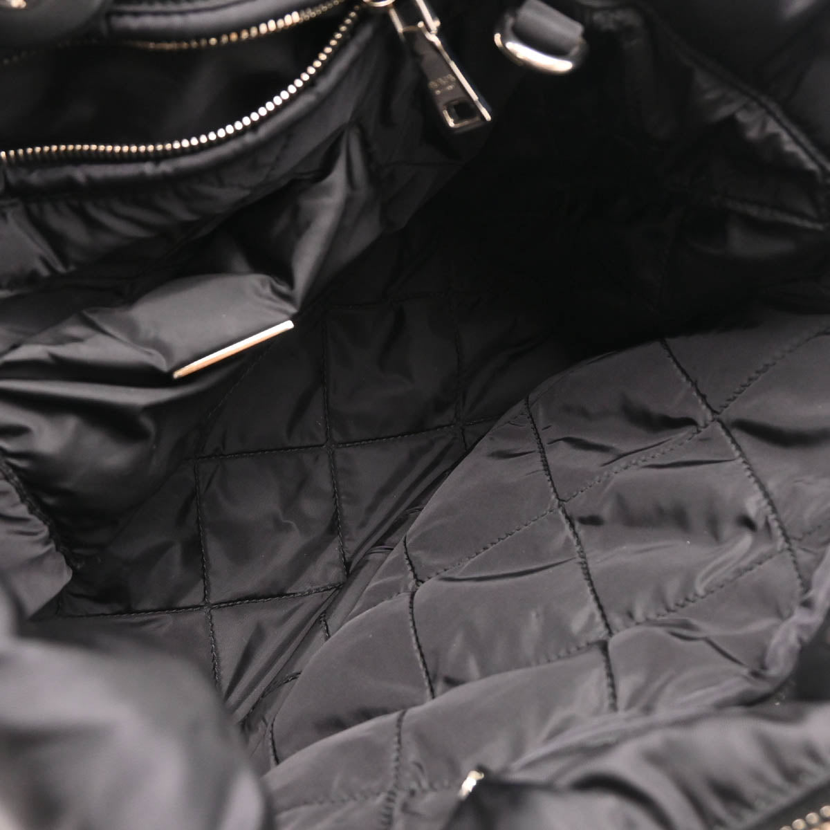 Prada Black Nylon Bomber Tote Bag