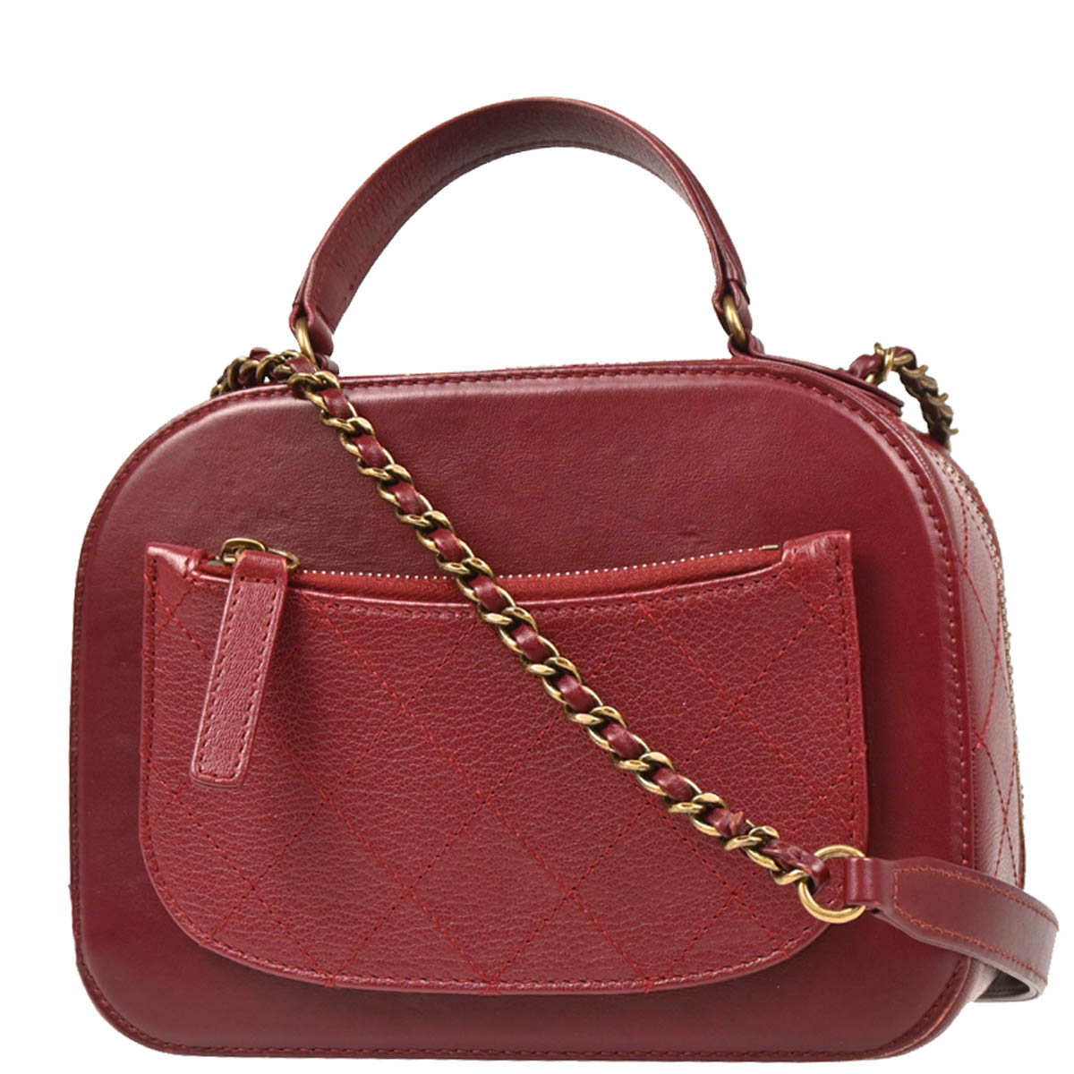 Chanel 2017 Bordeaux Calfskin Coco Curve Vanity Handbag
