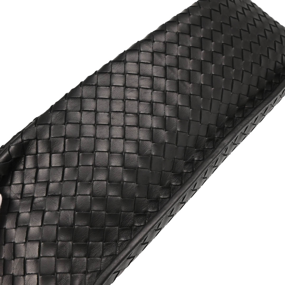 Bottega Veneta Black Intrecciato Messenger Bag