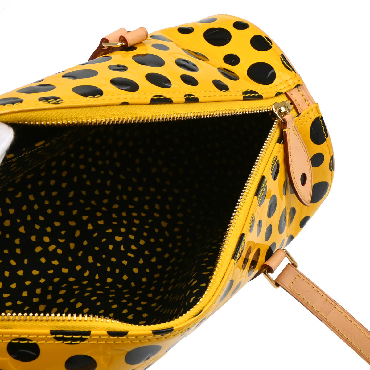 Louis Vuitton 2012 Yellow Vernis Dot Infinity Papillon Handbag M91424