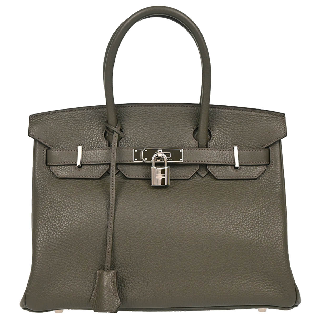 Hermes 2015 Vert de Gris Taurillon Clemence Birkin 30 Handbag