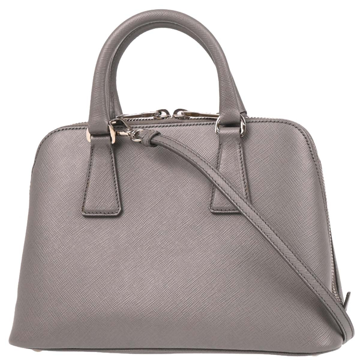 Prada Gray Leather Promenade 2way Shoulder Handbag