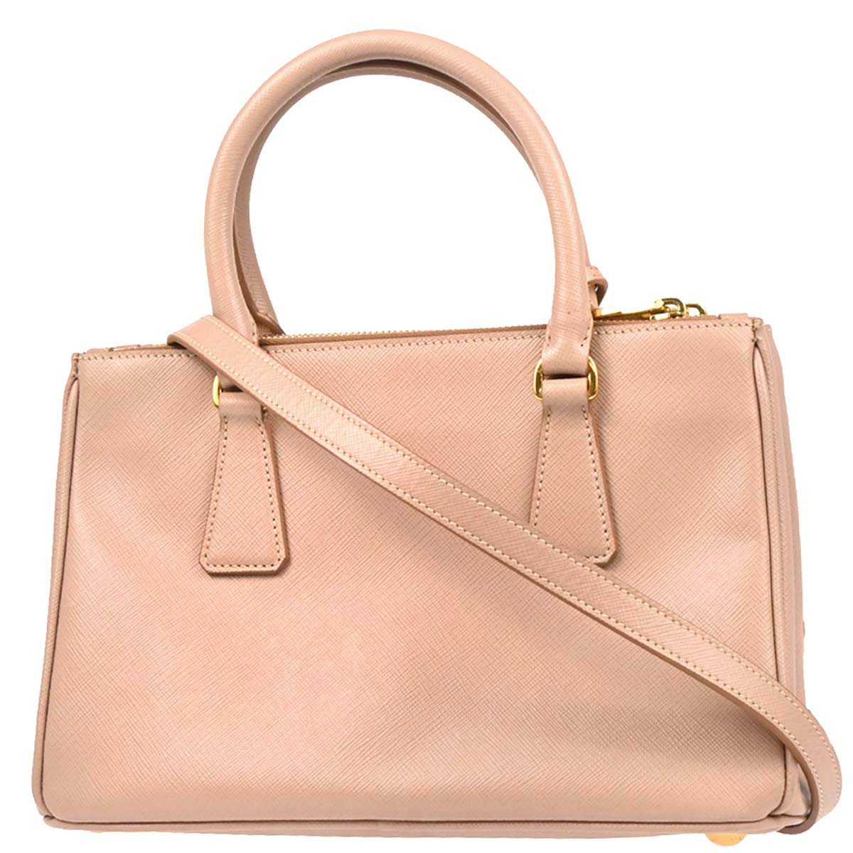 Prada Pink Leather Galleria 2way Shoulder Tote Handbag