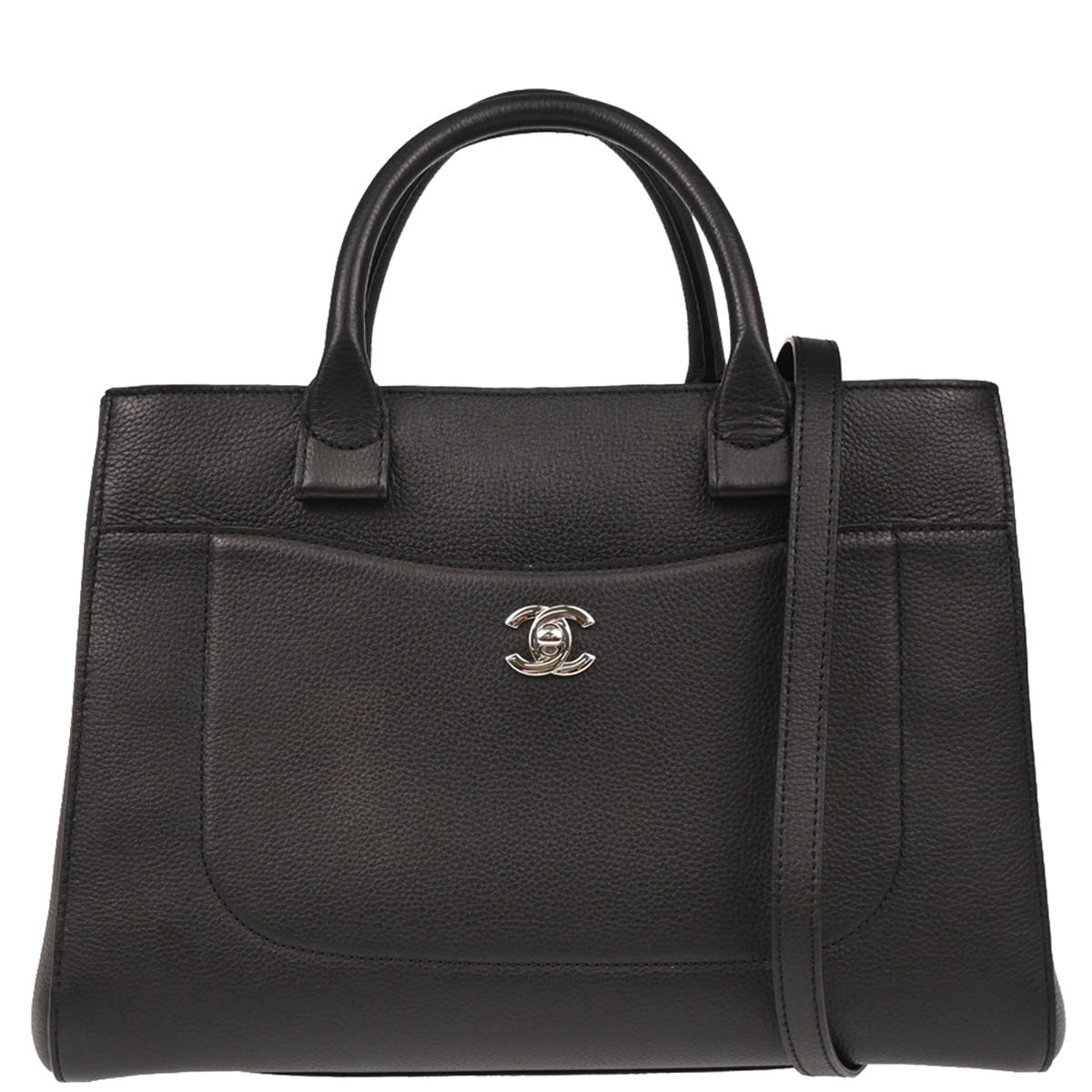 Chanel 2017 Black Calfksin Neo Executive Tote