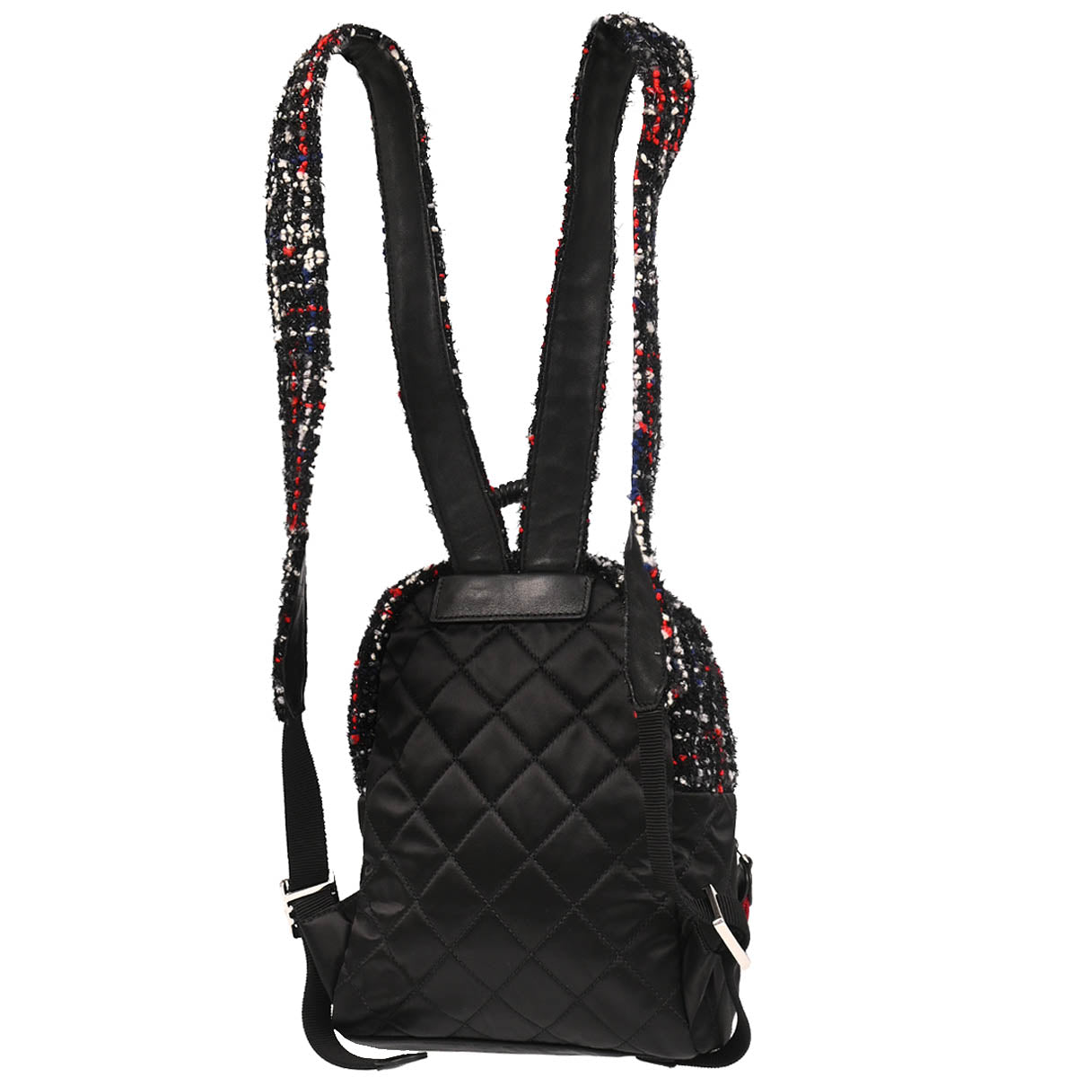 Chanel 2017-2018 Black Tweed Nylon Astronaut Essentials Backpack