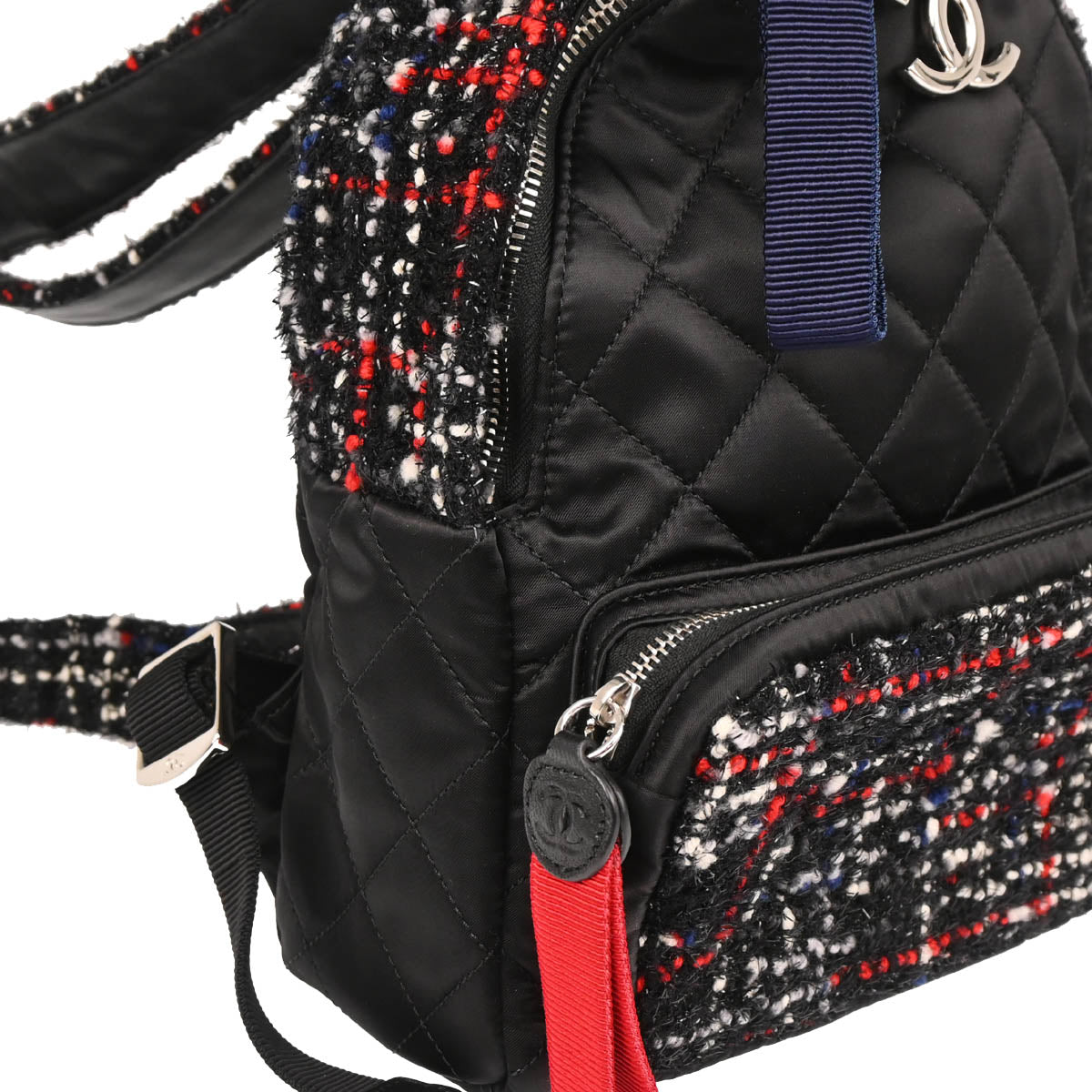 Chanel 2017-2018 Black Tweed Nylon Astronaut Essentials Backpack