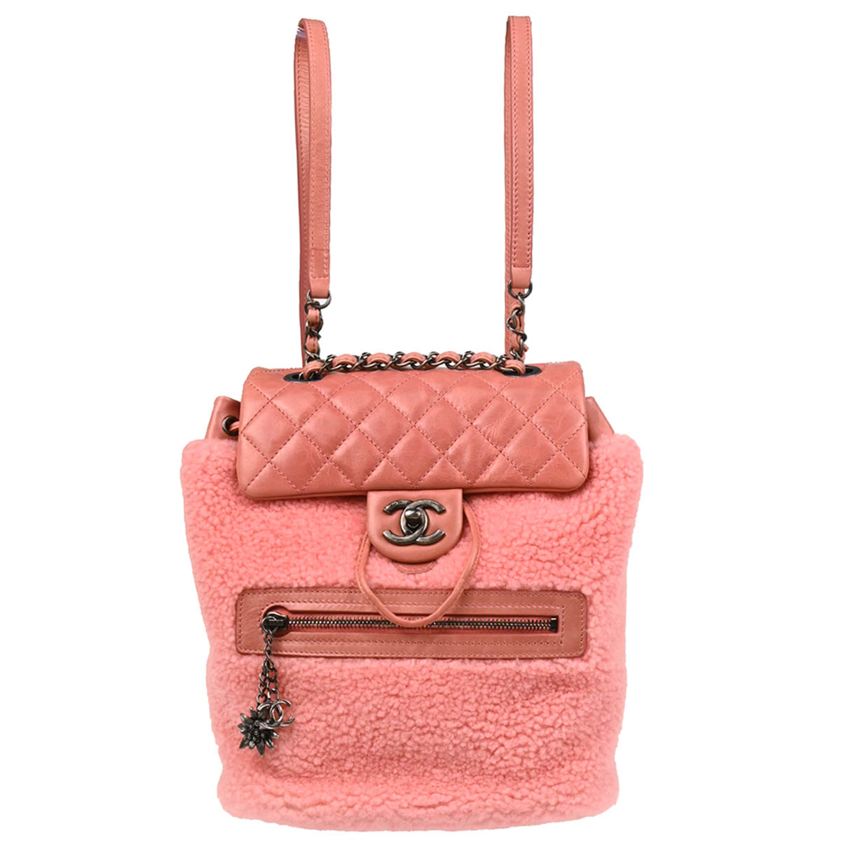 Chanel 2015-2016 Pink Mouton Paris-Salzburg Backpack