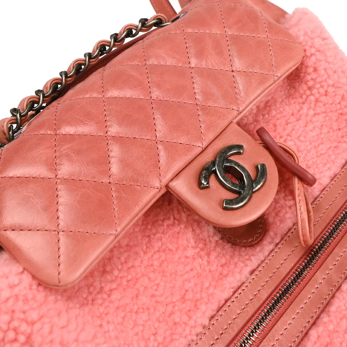 Chanel 2015-2016 Pink Mouton Paris-Salzburg Backpack