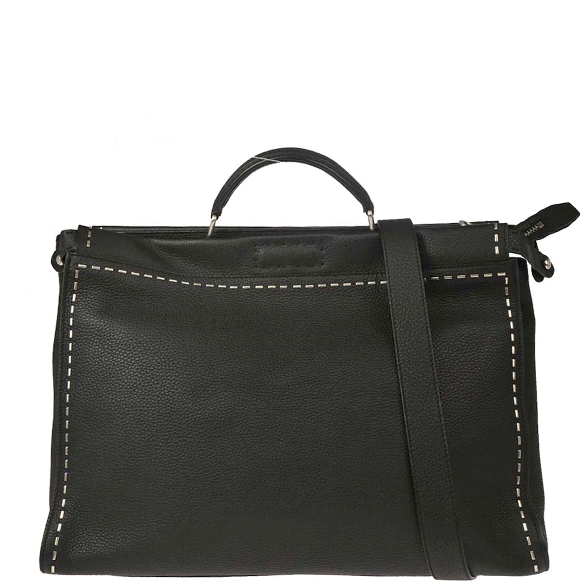 Fendi 2016 Black Leather Peekaboo Fit 2way Shoulder Handbag