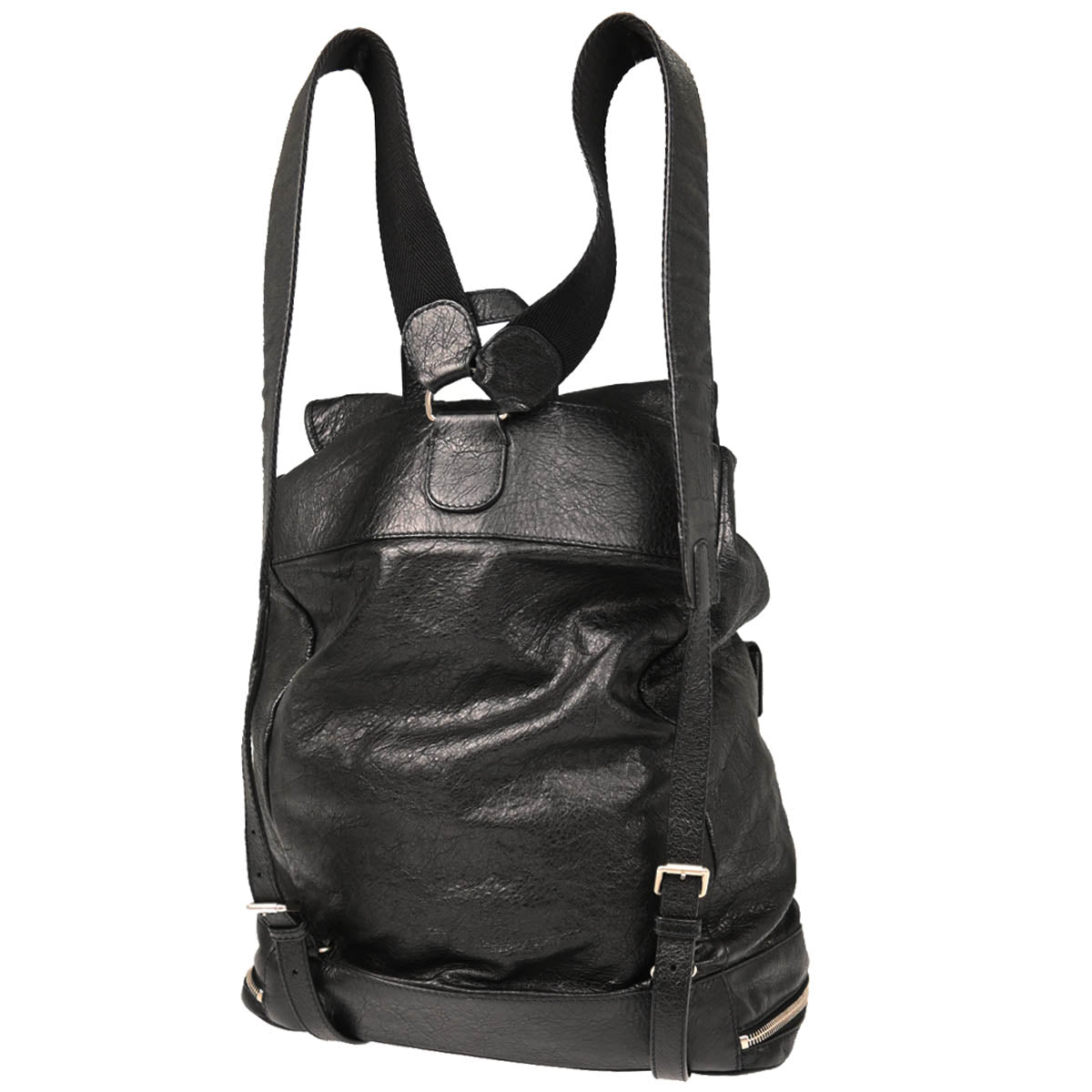 Balenciaga Black Leather Classic Traveller Backpack