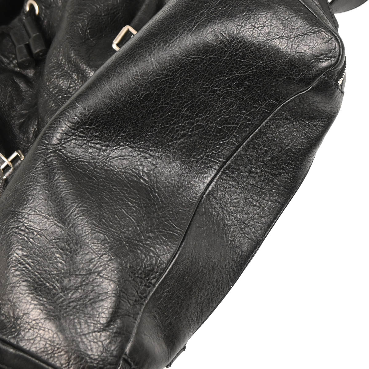 Balenciaga Black Leather Classic Traveler Backpack